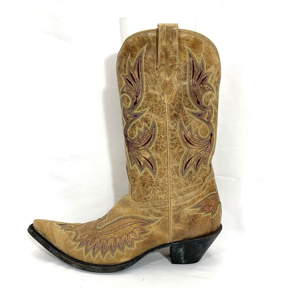 Corral Boots Style R1964 with antique saddle crackle leather Women’s Size 11 M - Picture 2 of 16